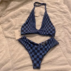 SKATIE BIKINI - Blue Checkered